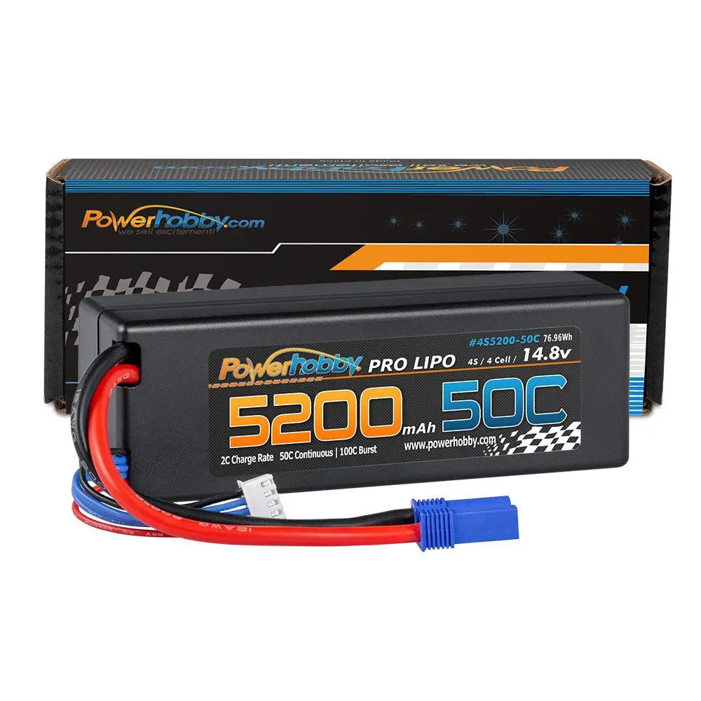 Powerhobby 4S 14.8V 5200Mah 50C Lipo Battery W Ec5 Plug Hard Case Lcg 1