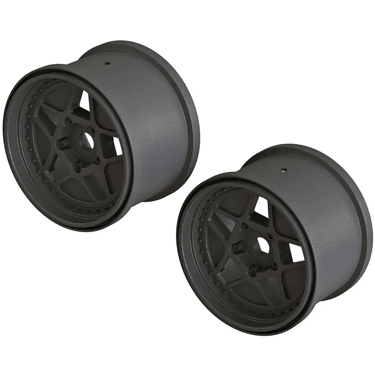 1/10 Mt Front/Rear 3.8 Wheels, 17Mm Hex, Black (2) 1