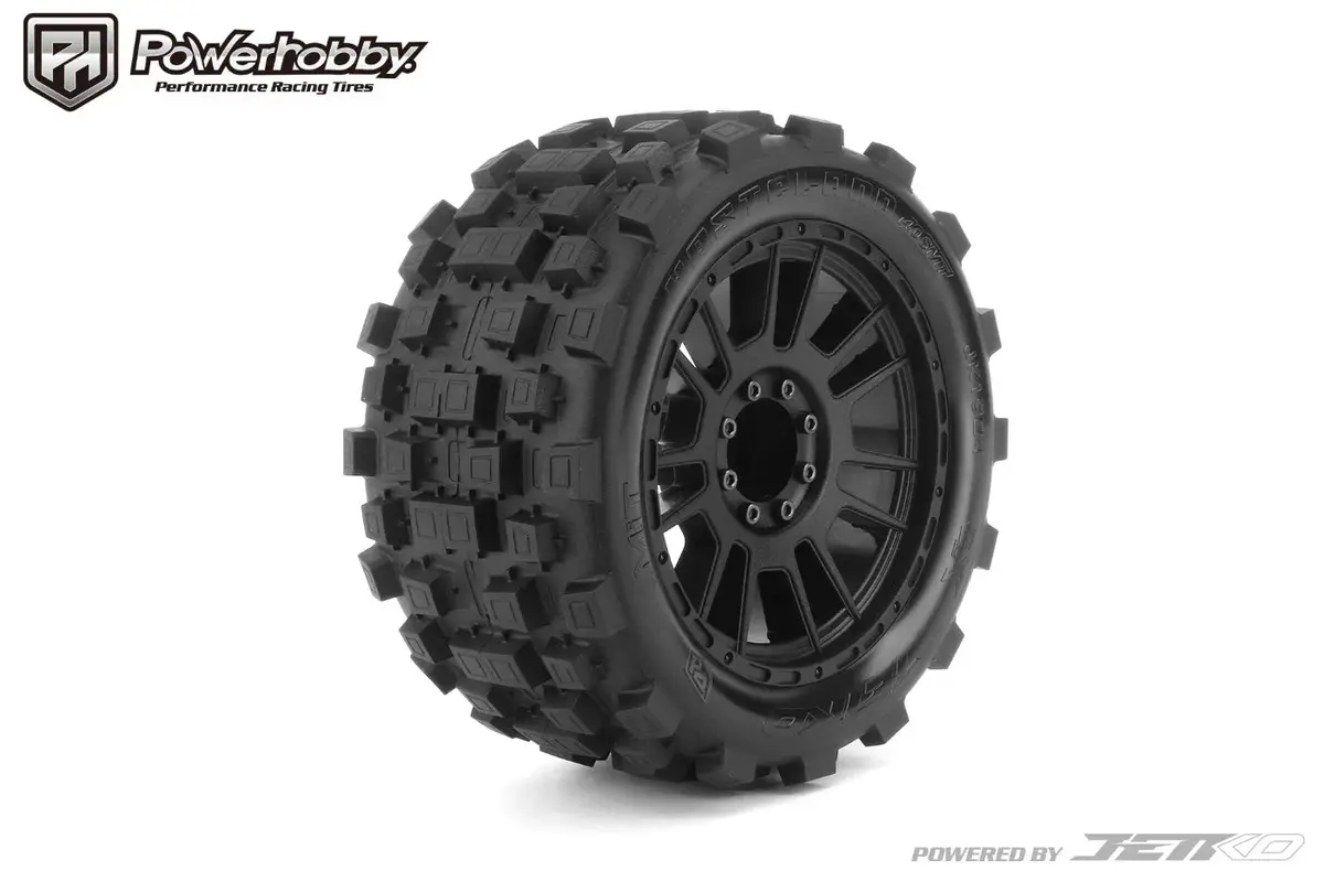 Powerhobby 1/8 Smt 4.0 Wasteland Belted Mounted Tires (2) 17Mm 1