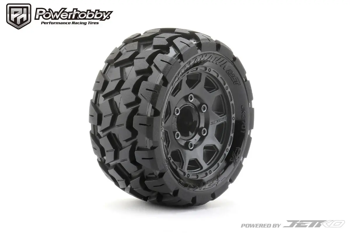 1/10 2.8 St Tomahawk Belted Tires (2) With Removable Hex Wheels 1