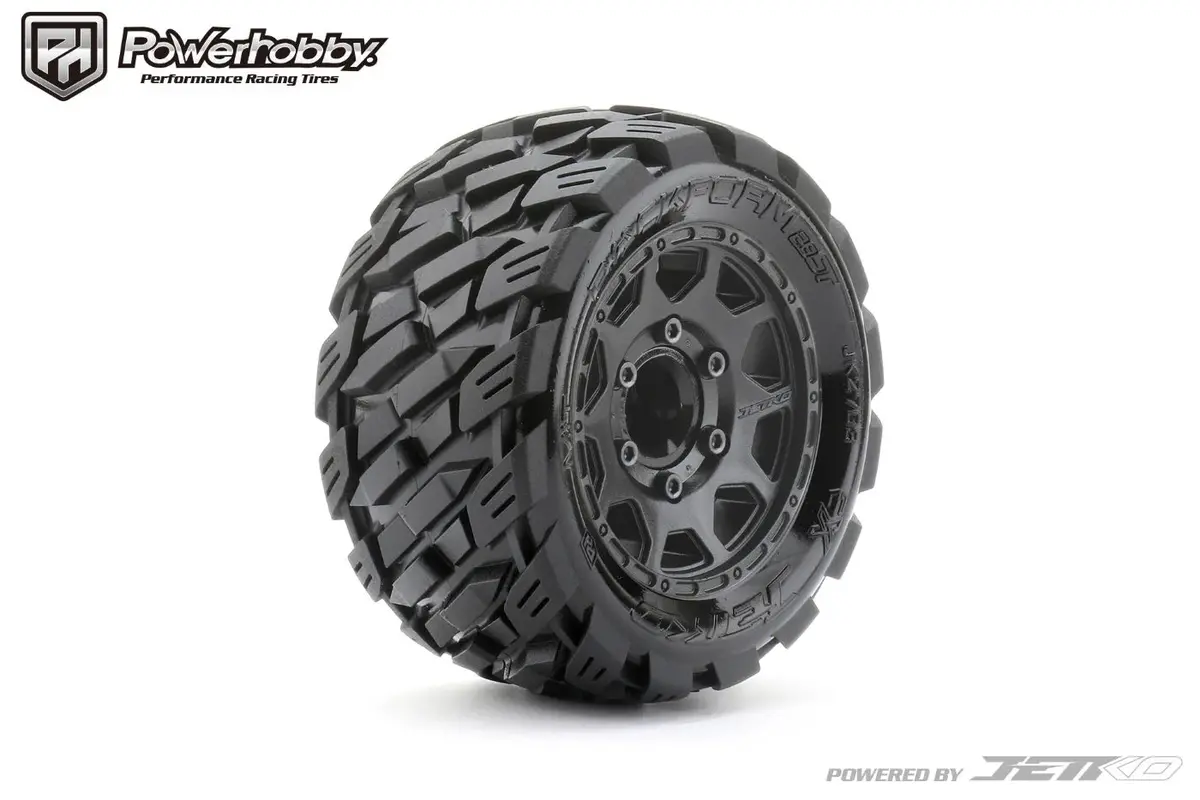 1/10 2.8 St Rockform Belted Tires (2) With Removable Hex Wheels 1