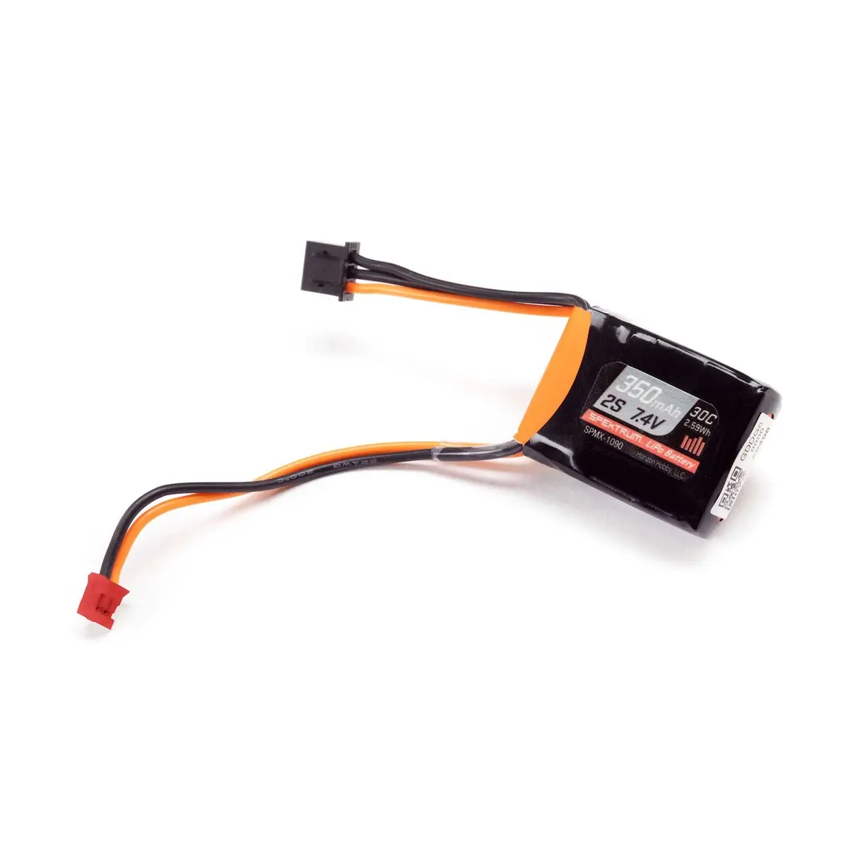 7.4V 350Mah 2S 30C Lipo Battery: Ph2.0 1