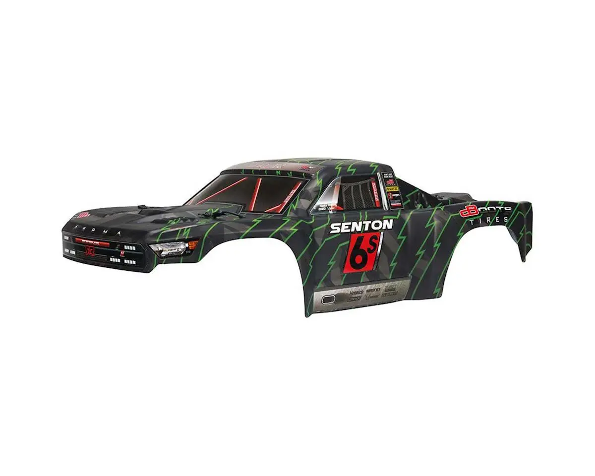 Arrma Painted Body, Black/Green: Senton 6S Blx 1
