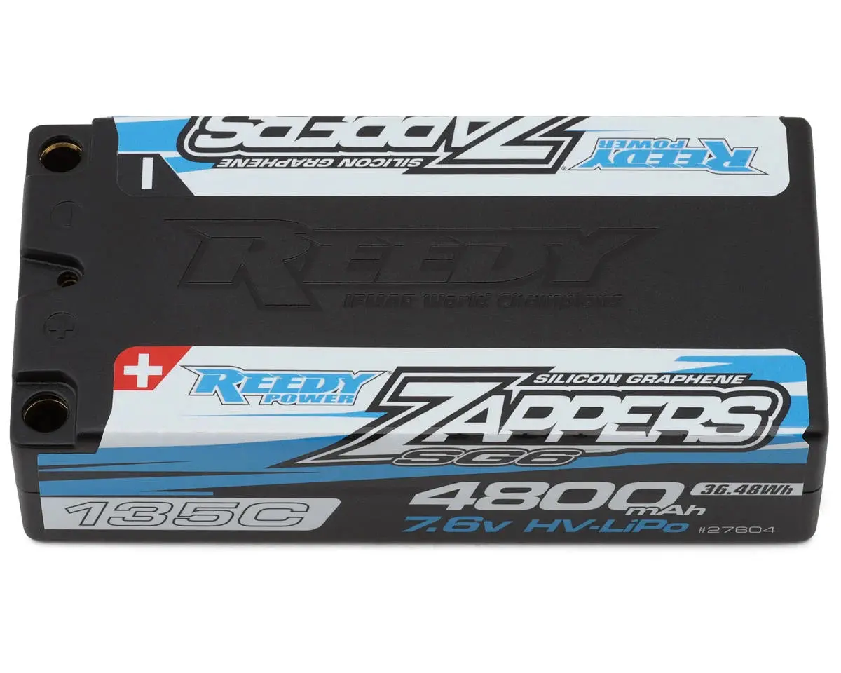 Zappers Hv Sg6 2S Shorty 135C Lipo Battery (7.6V/4800Mah) W/5Mm Bullets 1