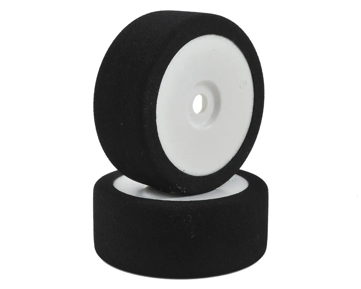 1/8 Mounted Gt Foam Tire (White) (2) (Xx Pink) W/17Mm Hex C8018 1