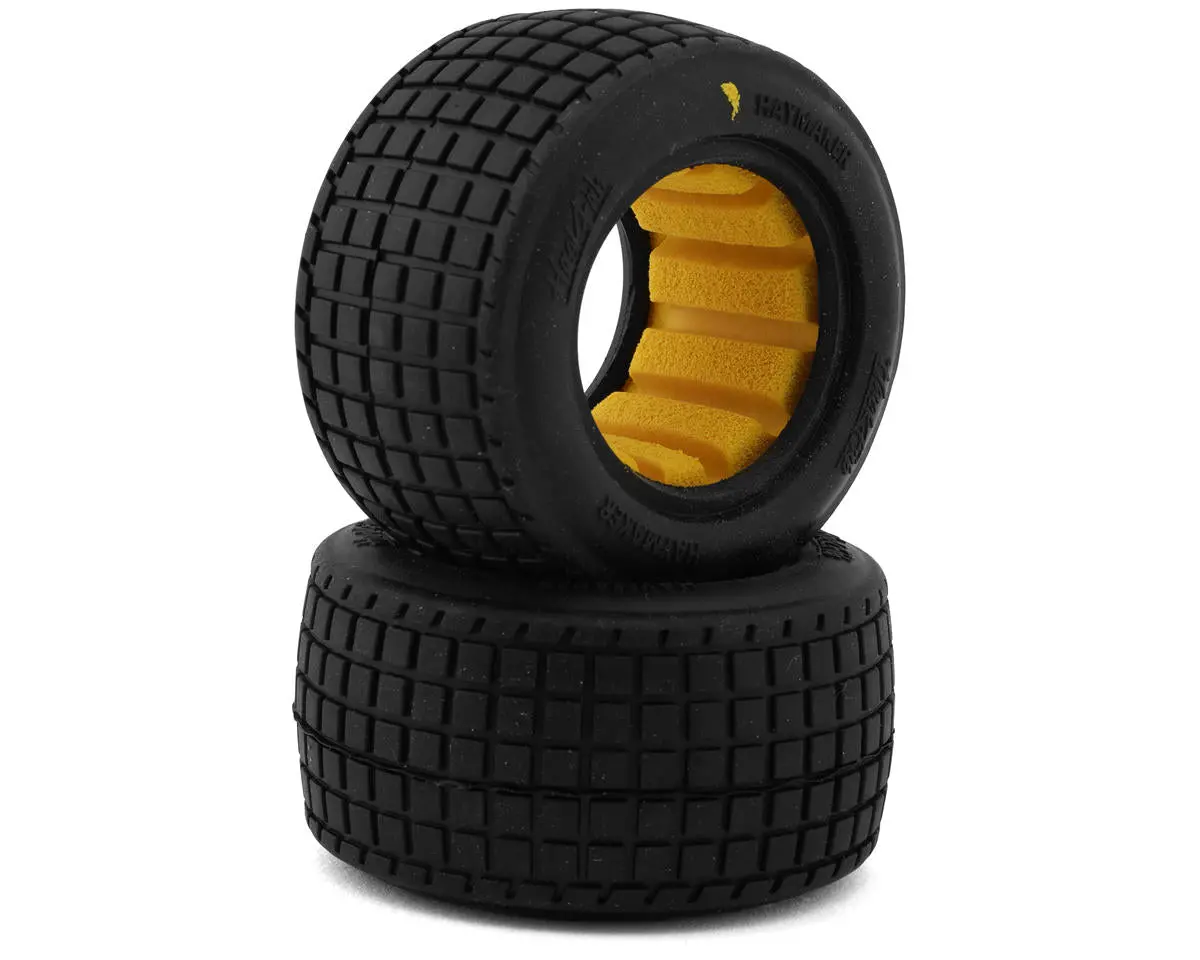 Hackfab Losi Mini-B/T 2.0 Haymaker Mini Oval Rear Tires W/Foam Inserts (2) (Soft) 1