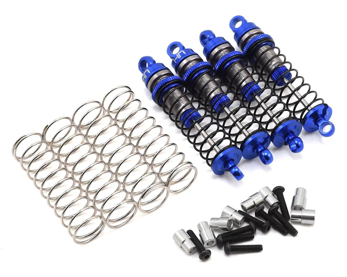 Hot Racing Threaded Aluminum Shocks For Traxxas 1/16 (Blue) 1