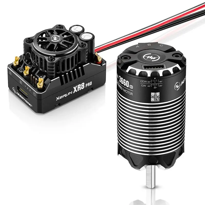 Hobbywing Xr8 Pro G3 1/10 4Wd Sct Sensored Brushless Esc & 3652Sd Motor Combo (3200Kv) 1