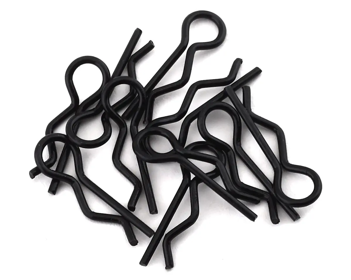 Compact Angled Body Clips (10) (Black) 1