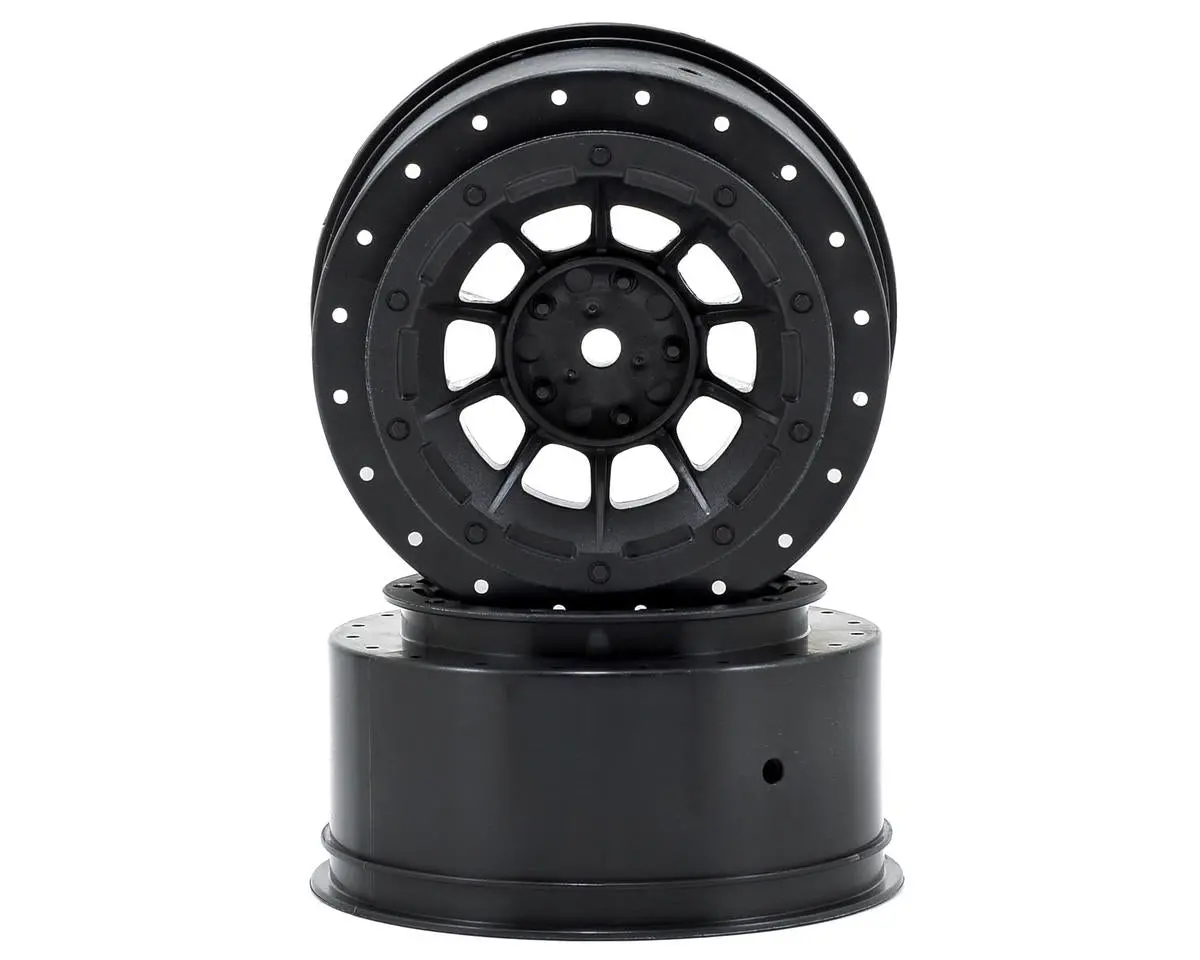12Mm Hex Hazard Short Course Wheels (Black) (2) For Traxxas Slash 1