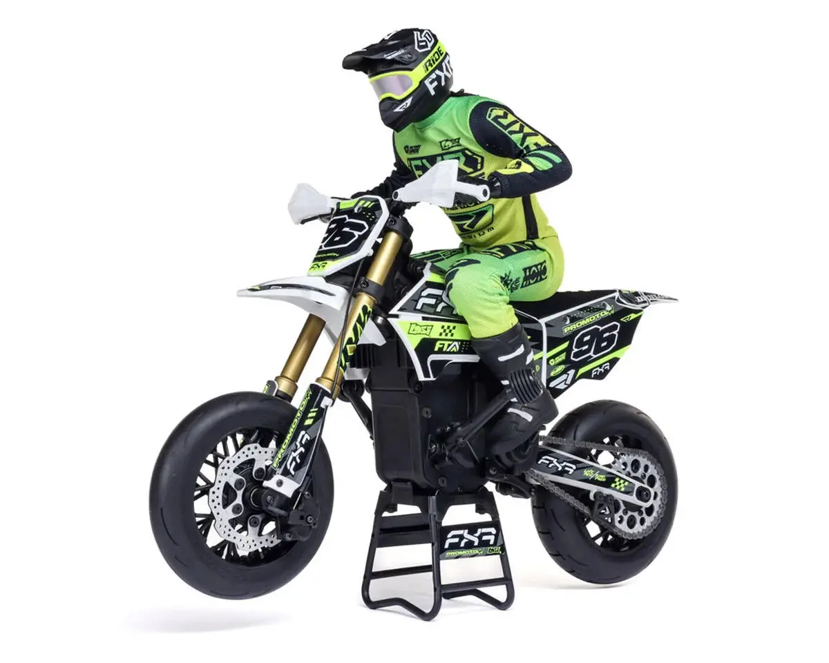 Promoto-Sm Fxr Supermoto Rtr 1/4 Brushless Motorcycle (White/Frx) W/2.4Ghz Radio, Battery & Charger 1