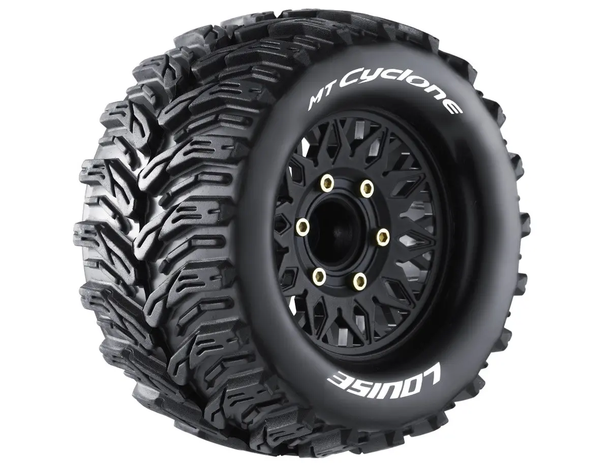 Mt-Cyclone Soft, 1/10 Monster Truck Tires, 0 & 1/2 " Offset, 12, 14, 17Mm Removable Hex 1
