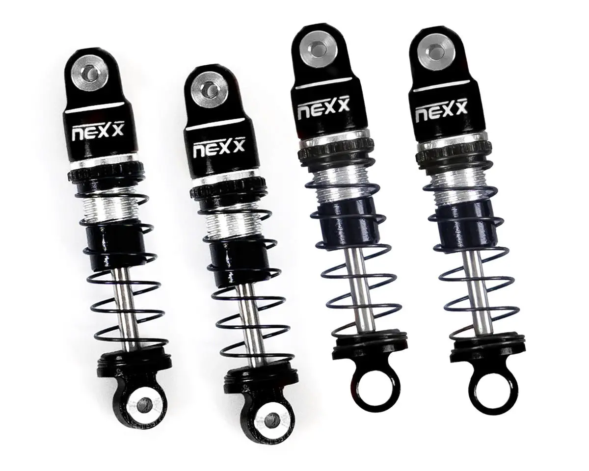 Micro-B Pre-Assembled Aluminum Oil-Filled Shocks (Black) (4) (Front & Rear) 1