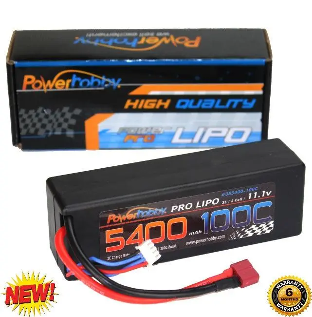 3S 11.1V 5400Mah 100C Lipo Battery W Deans Plug Hard Case 1