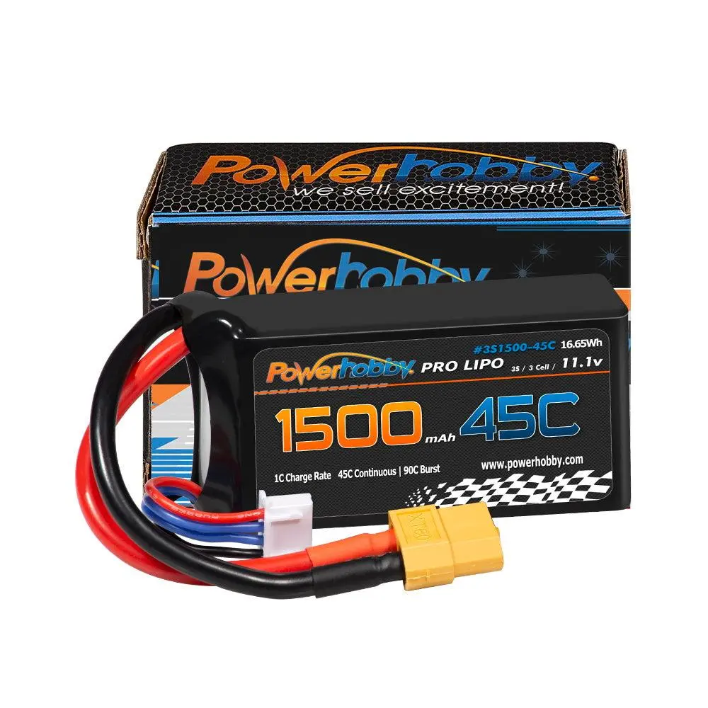 3S 11.1V 1500Mah 45C Lipo Battery With Xt60 Connector 3-Cell 1