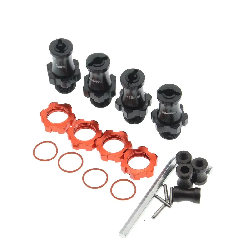 Slash/Rustler +10Mm Extended 17Mm Hex Hub Adapter Red 1