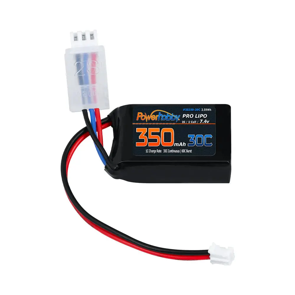 7.4V 350Mah 2S 50C Lipo Battery W Ph2.0 Plug Fits Losi Mico-B 1