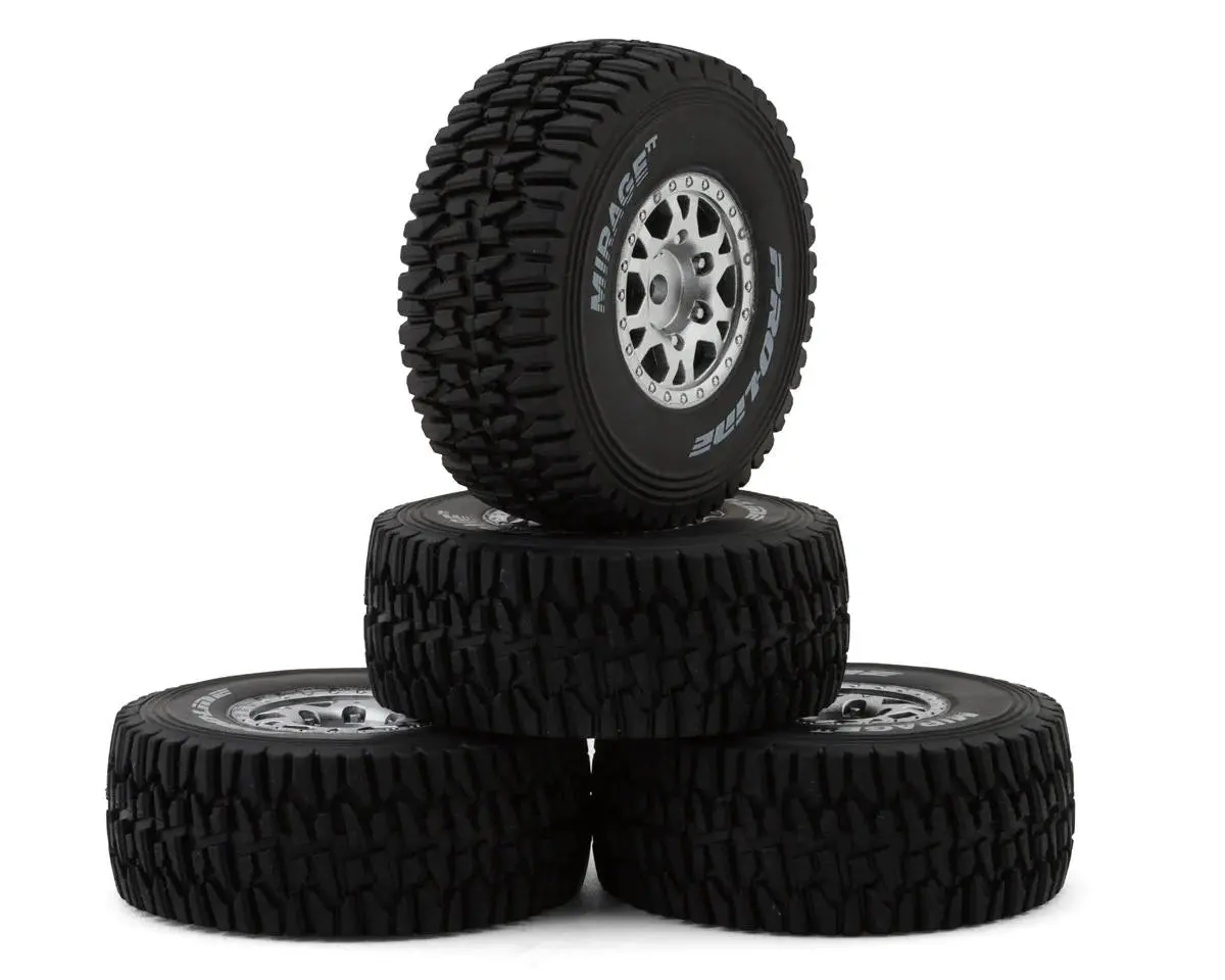 Mojave Grom Mirage Tt Pre-Mounted Tires (Silver) (4) (Medium) W/12Mm Hex 1