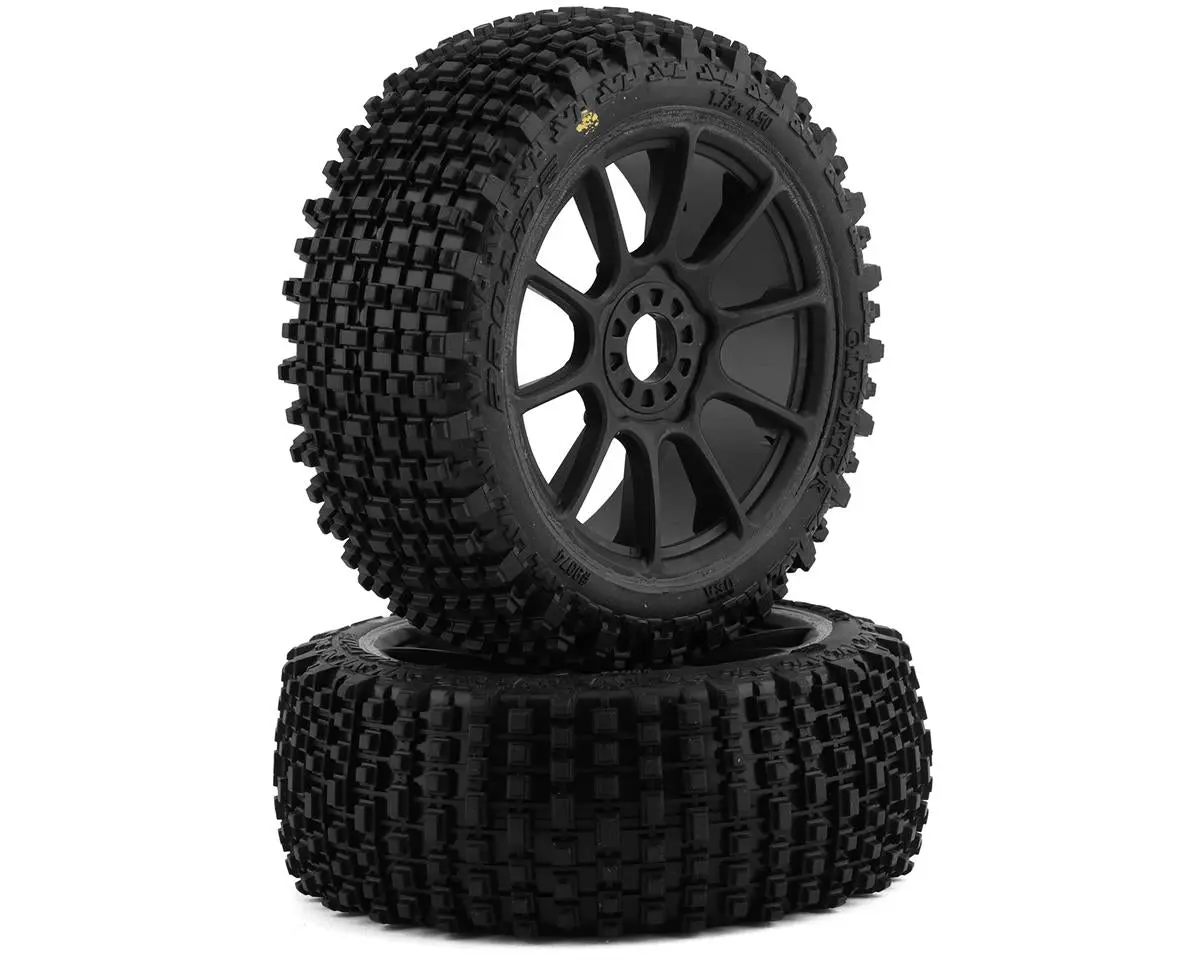 Pro-Line Gladiator Pre-Mounted 1/8 Buggy Tires (2) (Black) (M2) W/Mach 10 Wheel 1