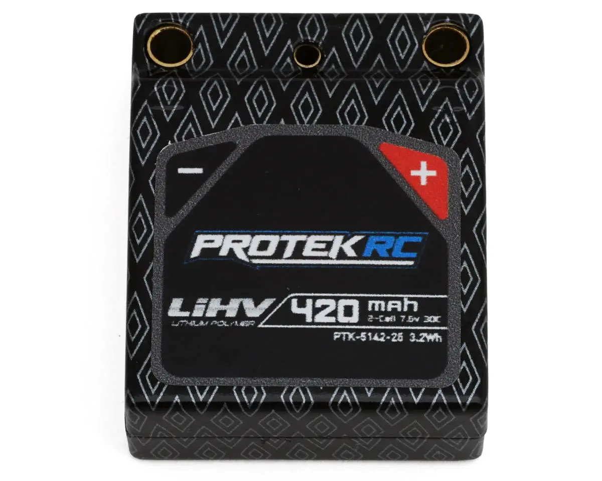 2S 30C Hv Hardcase Lipo Battery For Losi® Micro-B (7.6V/420Mah) W/Charge Lead & 3.5Mm Bullets 1