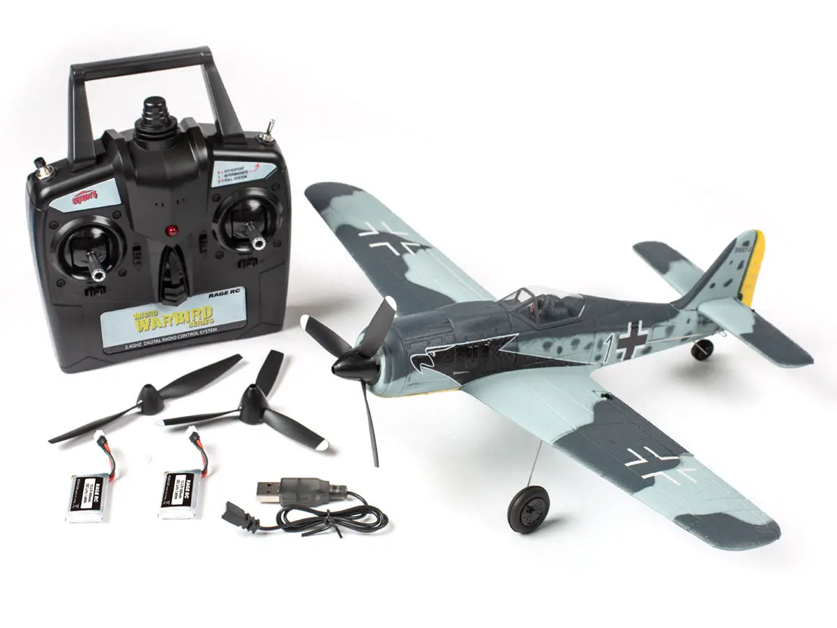 Focke-Wulf Fw 190 Micro Rtf Airplane With Pass (Pilot Assist Stability Software) System 1