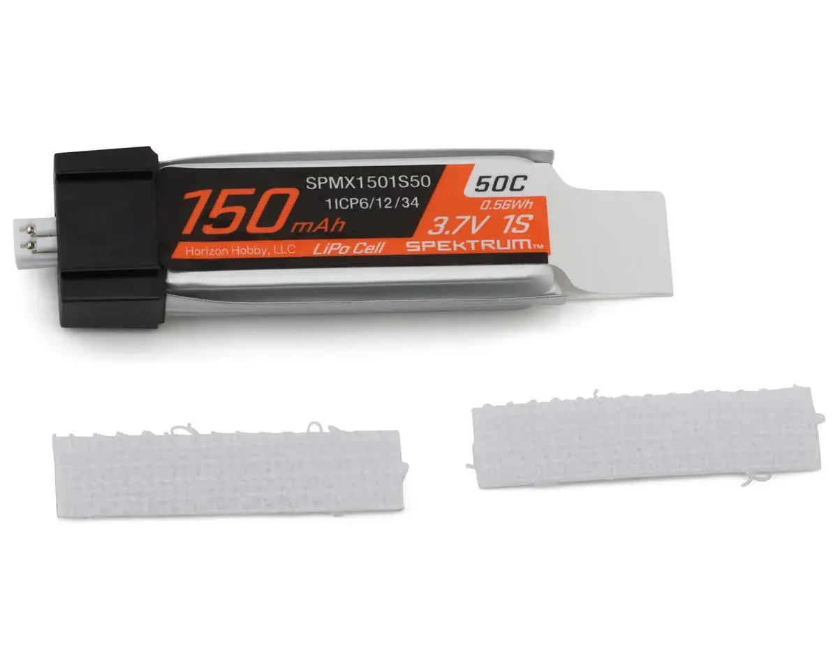 Spektrum Rc 1S Lipo Battery 50C (3.7V/150Mah) W/Jst Ph1.25 Connector 1