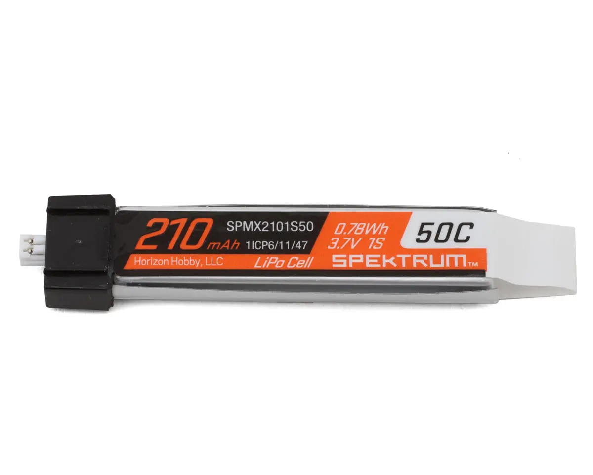 Spektrum Rc 1S Lipo Battery 50C (3.7V/210Mah) W/Jst Connector 1