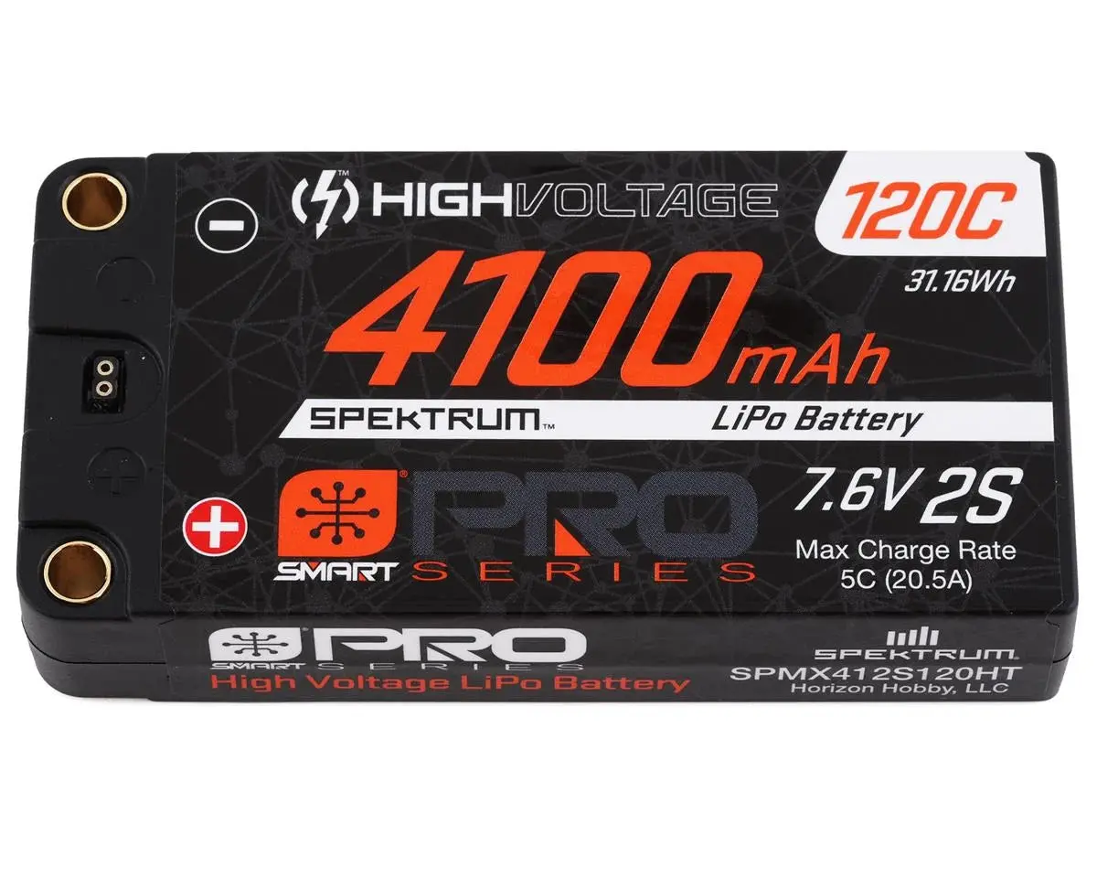 2S Hard Case Lipo 120C Shorty Lipo Battery (7.6V/4100Mah) W/5Mm Bullets 1