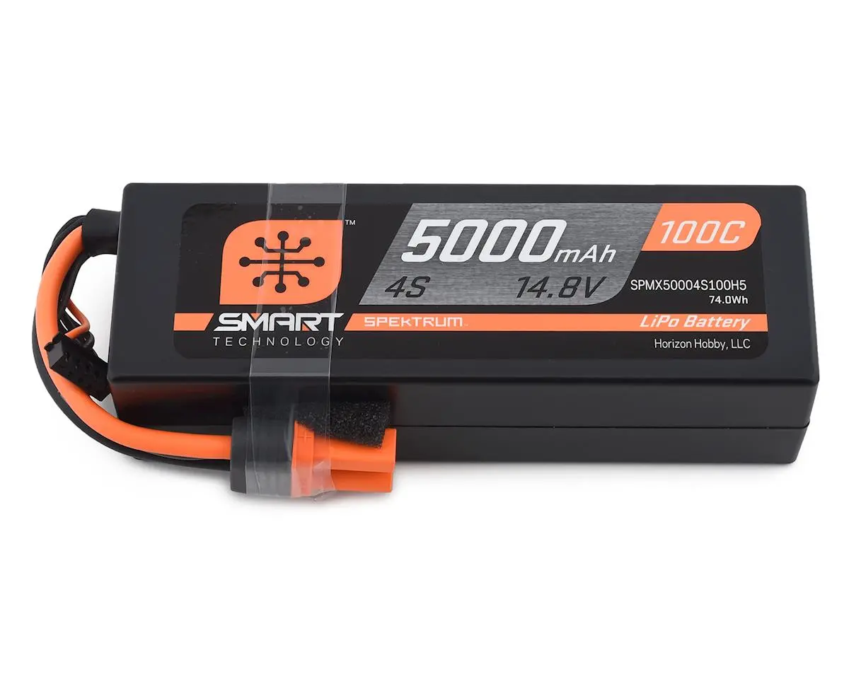 Spektrum Rc 4S Smart Lipo Hard Case 100C Battery Pack W/Ic5 Connector (14.8V/5000Mah) 1
