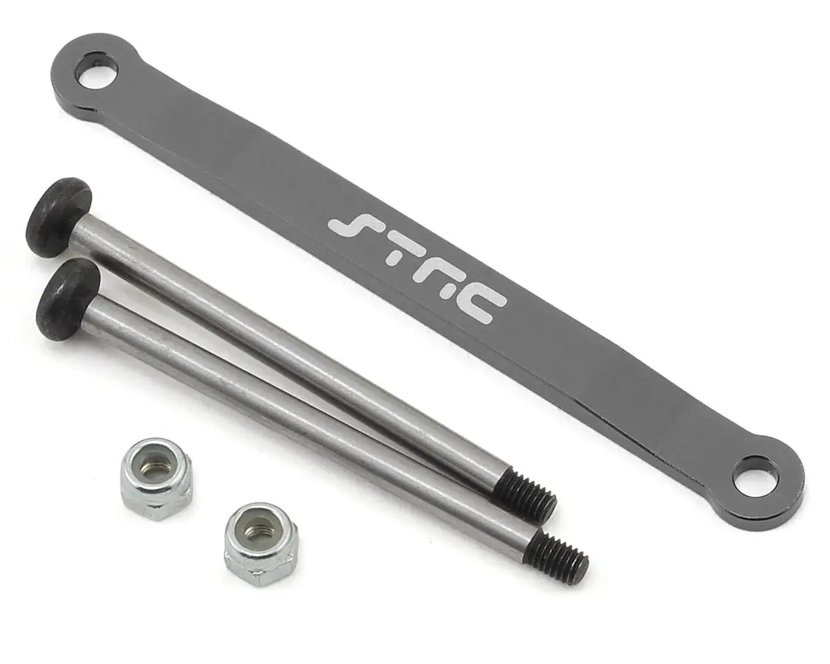 St Racing Concepts Aluminum Front Hinge Pin Brace Set For Traxxas Stampede/Bigfoot Heavy Duty (Gun Metal) 1