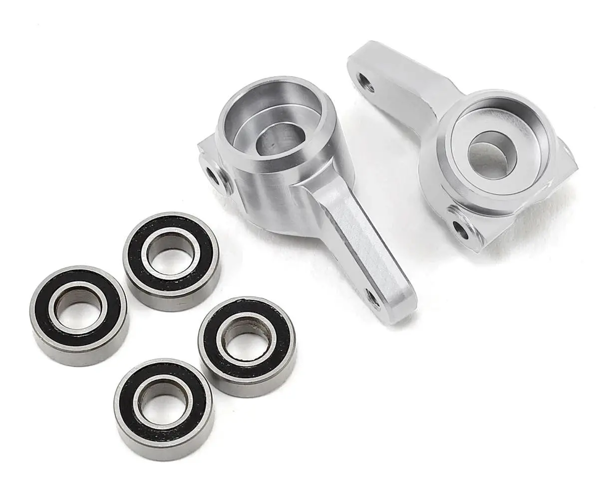 Oversized Front Knuckles For Traxxas Slash/Rustler/Stampede W/Bearings (Silver) 1