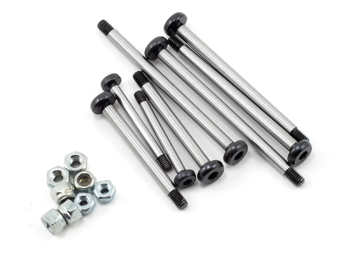 St Racing Concepts Polished Steel Hinge Pin For Traxxas Slash W/Lock Nuts (Silver) 1