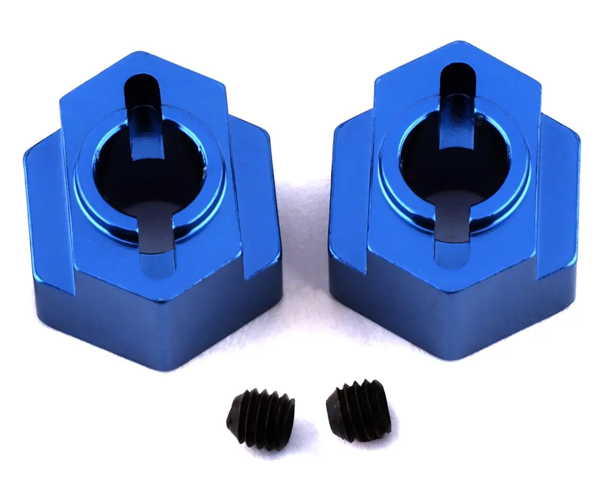 Dr10 Aluminum Rear Hex Adapters (2) (Blue) 1