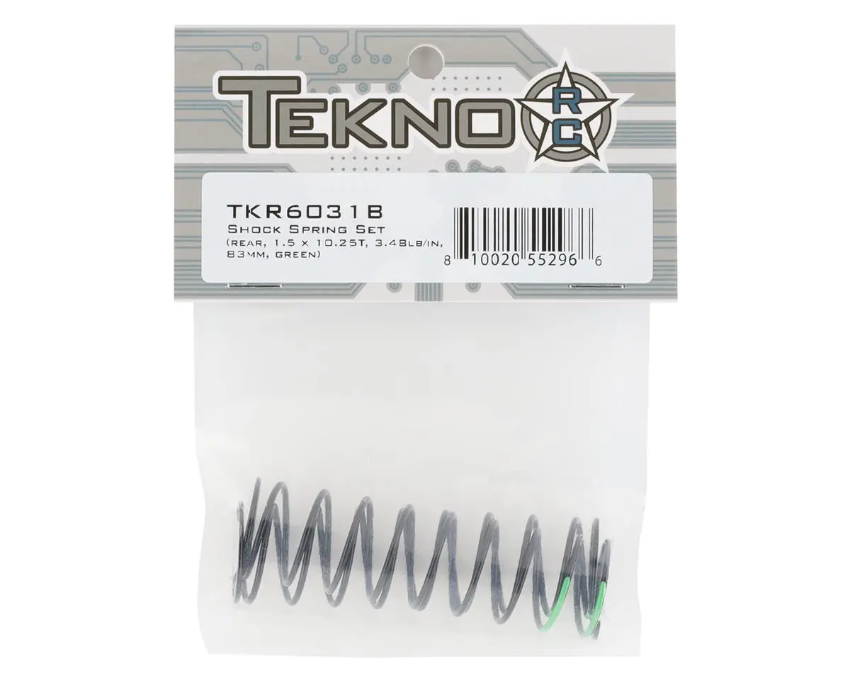 83Mm Rear Shock Spring Set (Green) (1.5 X 10.25T) (2) 1