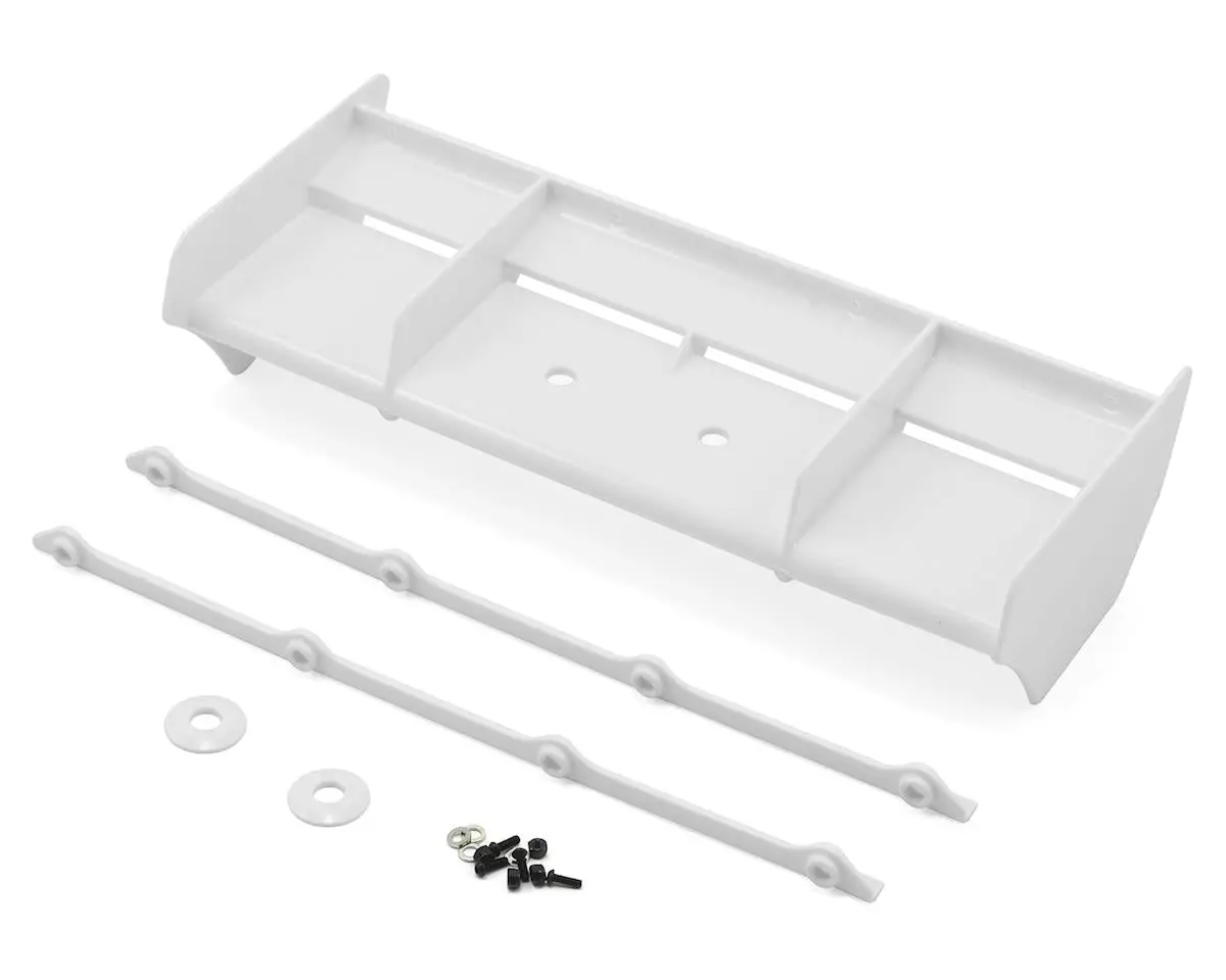 Team Losi Racing Plastic 1/8 Buggy Wing W/Wickerbill (White) (Ifmar Legal) 1