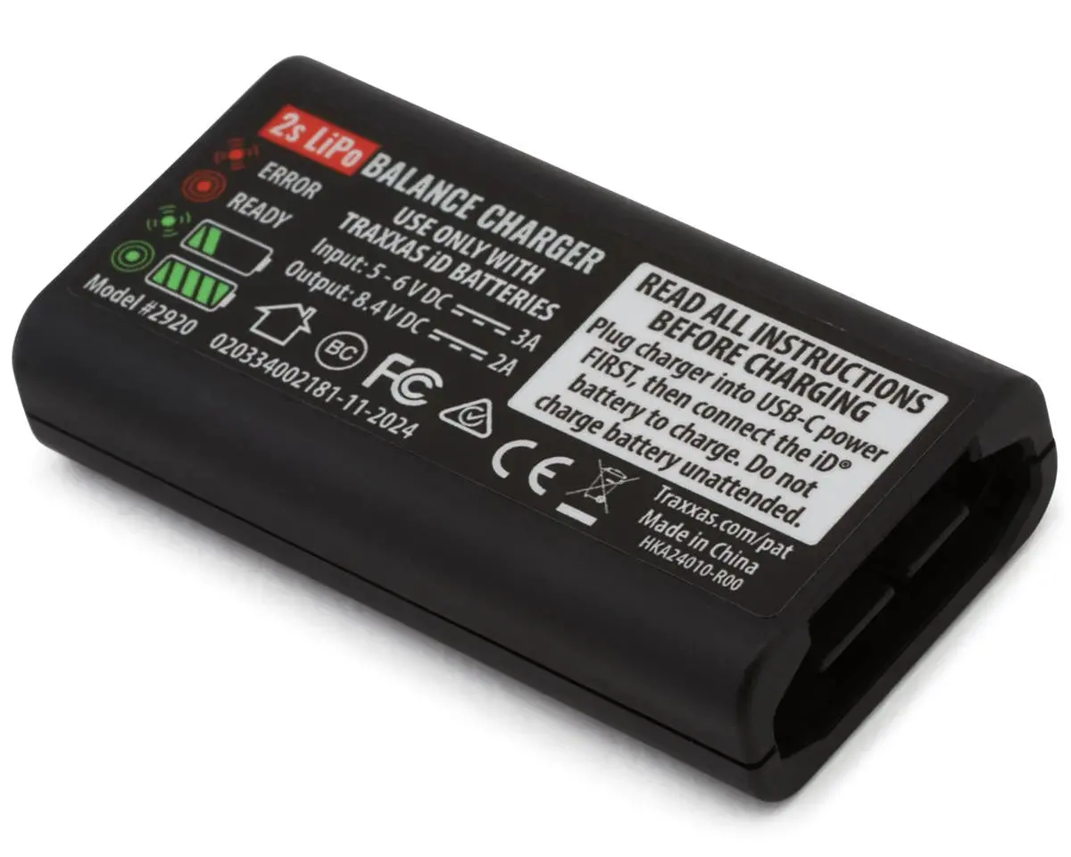 Traxxas Usb-C 2S Lipo Charger W/Id® Connector 1