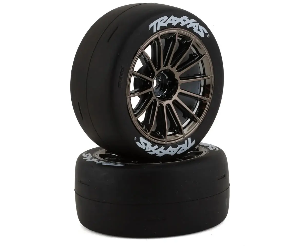 Sticky 2.0" Response Pre-Mounted Tires W/Multi-Spoke Wheels (Satin Chrome) (2) (Front) (Vxl) 1