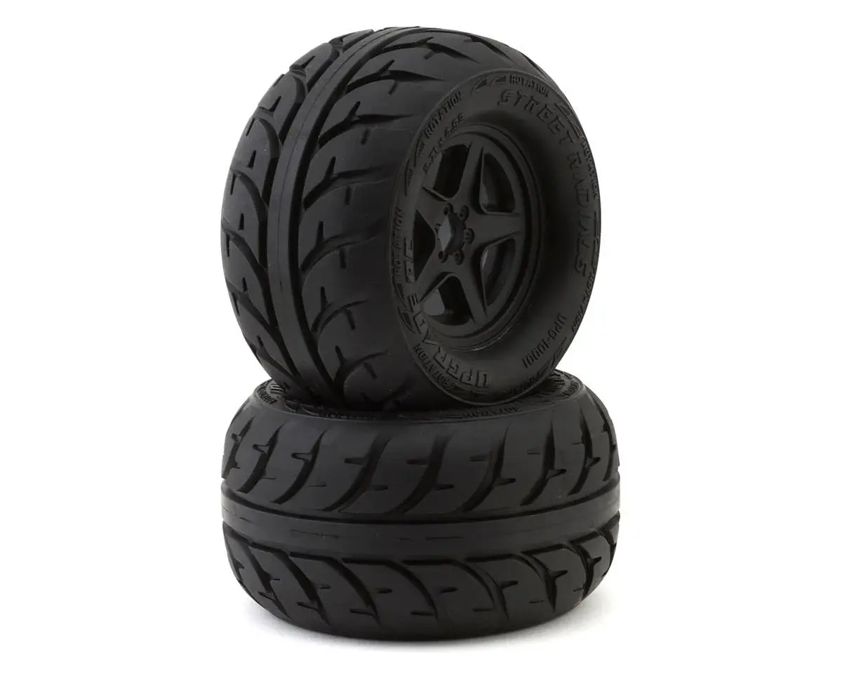 Upgrade Rc Street Radials 2.8" Pre-Mounted On-Road Tires W/5-Star Wheels (2) (17Mm/14Mm/12Mm Hex) 1
